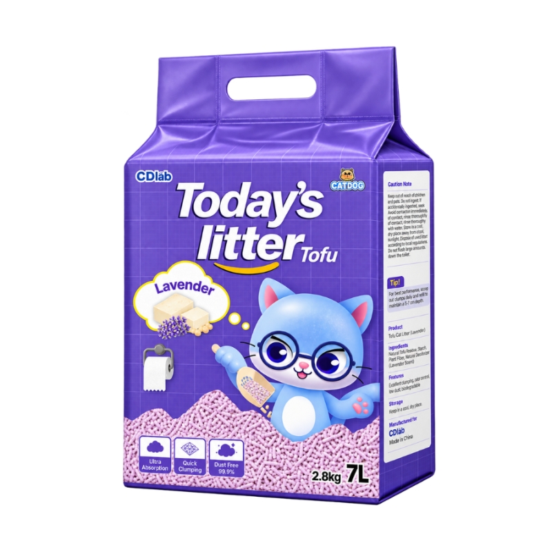 Today's litter Tofu - Cát vệ sinh đậu nành hương oải hương 7L