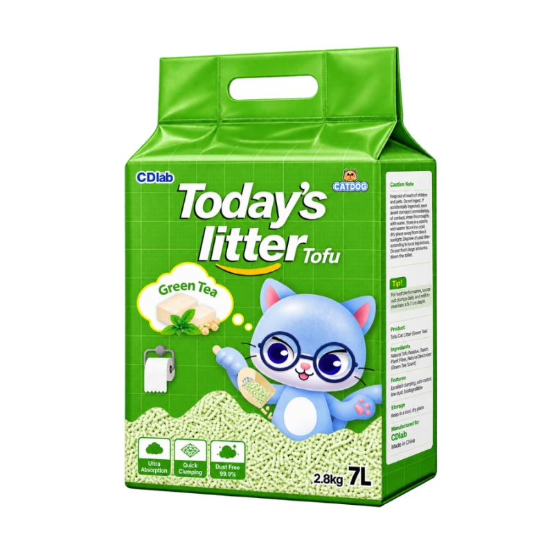 Today's Litter Tofu - Green Tea Tofu Cat Litter 7L